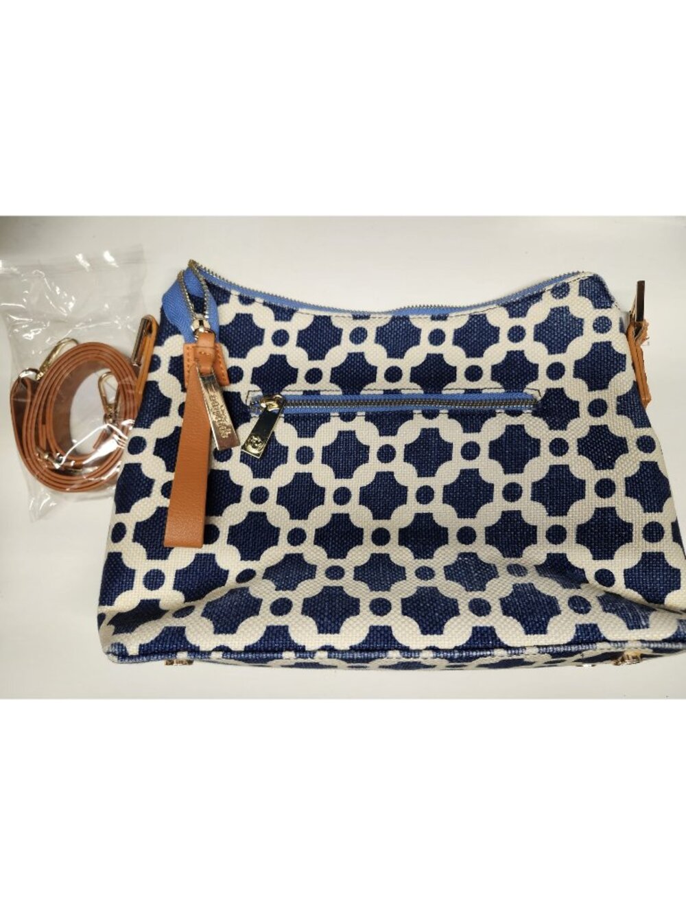 Spartina 449 Daufuskie Island Natural Linen & Leather Purse
